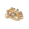 Brass Colorful Cubic Zirconia Pendants KK-E068-VA186-2-3