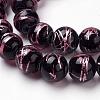Handmade Silver Foil Lampwork Beads Strands FOIL-L016-B03-1