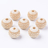 Unfinished Natural Wood European Beads WOOD-S057-020A-1