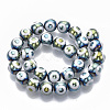 Electroplate Glass Beads Strands EGLA-T012-02-2
