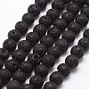 Natural Lava Rock Bead Strands X-G-A163-03-8mm-1