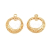 Brass Filigree Circle Connector Charms KK-CBA866A-04G-1