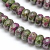 Faceted Natural Ruby in Zoisite Rondelle Beads Strands X-G-K090-04-2