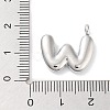 Rack Plating Brass Balloon Letter Pendants KK-C050-01P-W-3