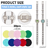 2Pcs 2 Styles Stainless Steel Watch Band Bracelets BJEW-HS0001-15B-2