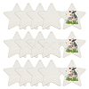 15Pcs Unfinished Wood Pendant Decorations WOOD-DC0001-25A-1