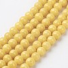 Natural Mashan Jade Round Beads Strands X-G-D263-6mm-XS07-1