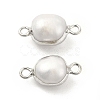 Natural Pearl Connector Charms PEAR-P004-50P-2