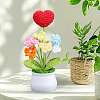 1Pc Hand Knitted Potted Plants Crochet Flower DJEW-SC0001-15D-6