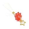 Lotus Acrylic & Alloy Pendant Decorations HJEW-JM03432-5