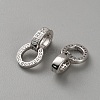 925 Sterling Silver Pave Cubic Zirconia Twister Clasps STER-WH0027-07A-P-2