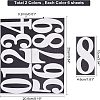 12 Sheets 2 Colors Number 0~9 PVC Waterproof Self-Adhesive Sticker DIY-NB0007-28-2