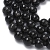 Natural Black Silver Line Jasper Beads Strands G-L650-K01-01-4