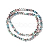 Transparent Electroplated Glass Beads Strands GLAA-G097-04C-2