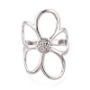 Adjustable 304 Stainless Steel Cuff Rings for Women RJEW-N052-22P-2