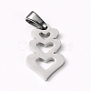 Non-Tarnish 304 Stainless Steel Pendants X-STAS-I127-018P-1