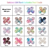 900Pcs 15 Style Rainbow ABS Plastic Imitation Pearl Beads OACR-YW0001-13-2