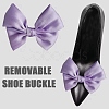 Detachable Ribbon Satin Bowknot Shoe Decoration AJEW-WH0502-33H-1