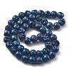 Electroplated Natural Lava Rock Beads Strands G-A251-E01-01H-1