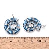 Brass Micro Pave Clear Cubic Zirconia Enamel Pendants KK-T071-28-4