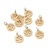 304 Stainless Steel Charms STAS-Q201-T446G-1