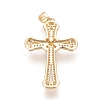Brass Micro Pave Cubic Zirconia Pendants KK-M210-01G-2