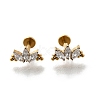 F136 Titanium Clear Cubic Zirconia Labrets AJEW-D302-01G-2