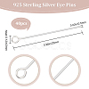 40Pcs 925 Sterling Silver Eye Pin STER-BBC0002-16A-2