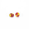 8/0 Two Tone Opaque Glass Seed Beads SEED-T006-01B-A06-4
