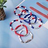7Pcs 7 Style Word Independent Free Polymer Clay Heishi Surfer Stretch Bracelets Set BJEW-SW00039-2