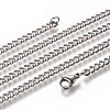 Non-Tarnish Men's Cuban Link Chain Necklaces NJEW-L172-01A-1