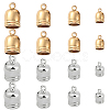 SUNNYCLUE 48Pcs 8 Styles Brass Cord Ends KK-SC0003-69-1