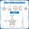 10Pcs 5 Styles Alloy Crystal Rhinestone Pendants FIND-YW0011-73-3