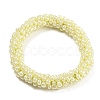 Crochet Glass Beads Braided Stretch Bracelet BJEW-K232-01F-1