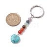 Natural & Synthetic Mixed Gemstone Keychains KEYC-JKC00760-3