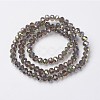 Electroplate Transparent Glass Beads Strands X-EGLA-A034-T6mm-S06-2