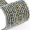 Electroplate Glass Beads Strands X-EGLA-F149-FP-09-1