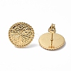 Ion Plating(IP) 304 Stainless Steel Flower Stud Earrings for Women EJEW-F300-15G-2