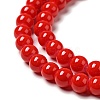 Painted Glass Bead Strands DGLA-S071-6mm-49-4