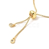 Adjustable Rack Plating Brass Cubic Zirconia Chain Bracelets BJEW-A132-10G-4