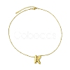Ion Plating(IP) Initial Letter 304 Stainless Steel Pendant Necklace NJEW-R265-05G-K-2