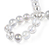 Electroplate Transparent Glass Beads Strands GLAA-T032-T10mm-AB13-2
