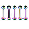 304 Stainless Steel Round Internally Threaded Labrets for Women Men WG9B6EB-27-1