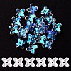 Transparent Spray Painted Glass Beads GLAA-YW0003-10-3