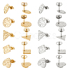 20Pcs 10 Style 304 Stainless Steel Stud Earring Findings STAS-UN0054-86-1