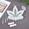 DIY Pot Leaf Ashtray Silicone Molds Kits DIY-OC0003-53-6