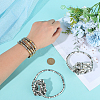 3Pcs 3 Colors 6MM Zinc Alloy Round Snake Chain Necklaces for Women NJEW-SC0001-66-3