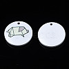 Printed Natural Wood Pendants WOOD-T021-55-4