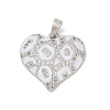 Brass Micro Pave Clear Cubic Zirconia Pendants KK-R221-01P-02-1