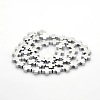 Electroplate Non-magnetic Synthetic Hematite Greek Cross Beads Strands G-P061-33-2